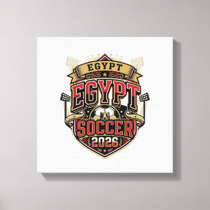 Ägypten Fußball 2026 Fußball Fett Land Typografie Leinwanddruck