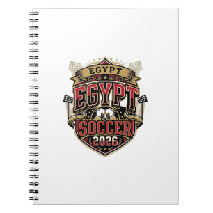 Ägypten Fußball 2026 Fußball Fett Land Typografie Notizblock