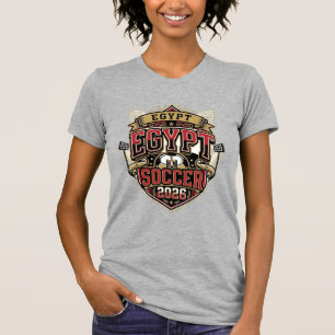Ägypten Fußball 2026 Fußball Fett Land Typografie  T-Shirt