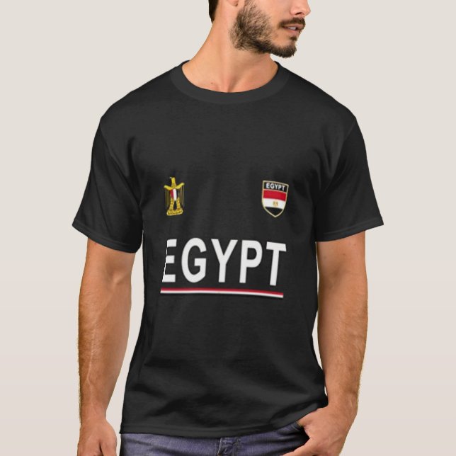 Ägypten-Fußball - ägyptischer Fußball Jersey T-Shirt (Vorderseite)