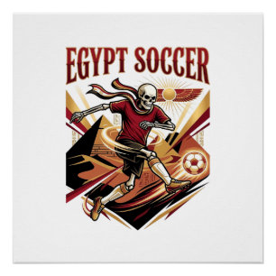 Ägypten Fußball Skelett Stürmer Nationen Premium S Poster