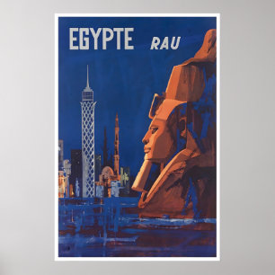 Ägypten-Geschenk RAU Reiseplakat Ägyptische Kunst  Poster