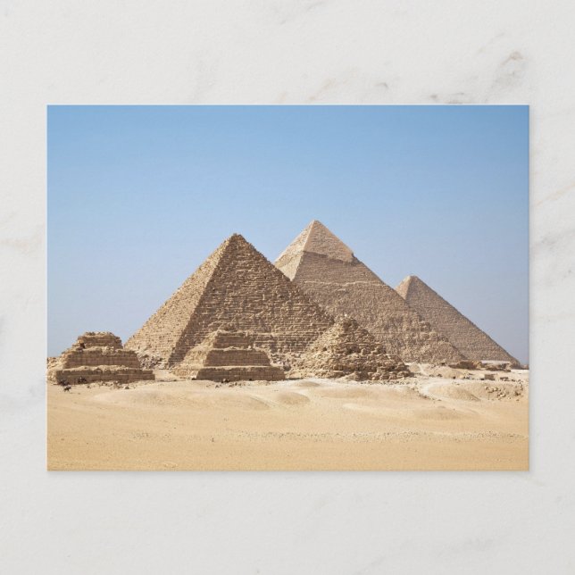 Ägypten-Gizah Pyramiden Postkarte (Vorderseite)