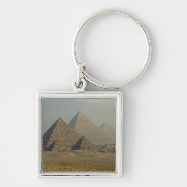 Ägypten, Gizeh, Gizeh Pyramids Complex, Giza Plate Schlüsselanhänger (Vorne)