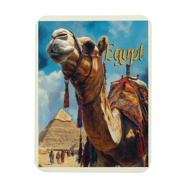 Ägypten Gizeh Pyramids Vintage Travel Magnet (Vertikal)