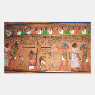 Ägypten-Hieroglyphen-Aufkleber Rechteckiger Aufkleber