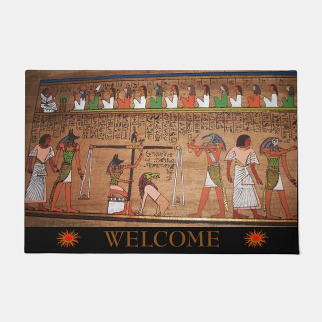 Ägypten-Hieroglyphen Doormat Fußmatte (Vorderseite)