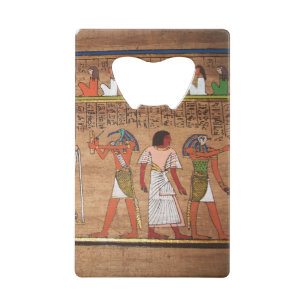 Ägypten Hieroglyphen Kreditkarte Flascheneffer Geldbeutel Flaschenöffner