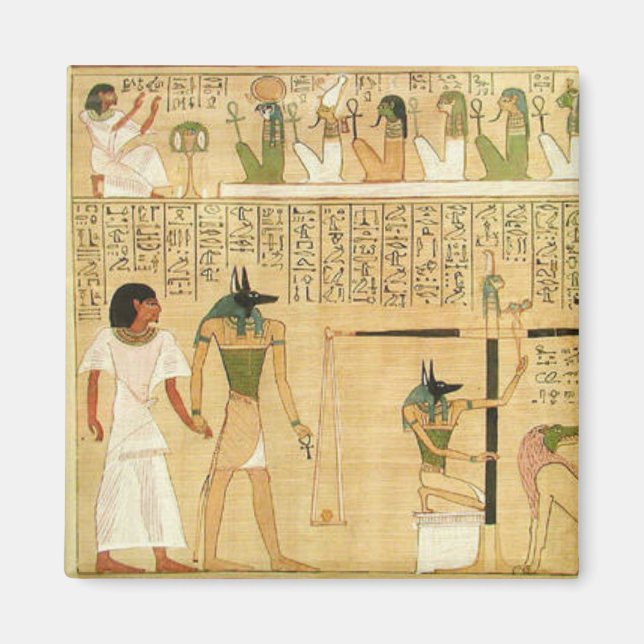 Ägypten-Hieroglyphen-Magnet Magnet (Vorne)