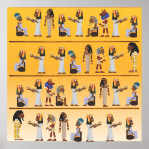 Ägypten Hieroglyphen Poster