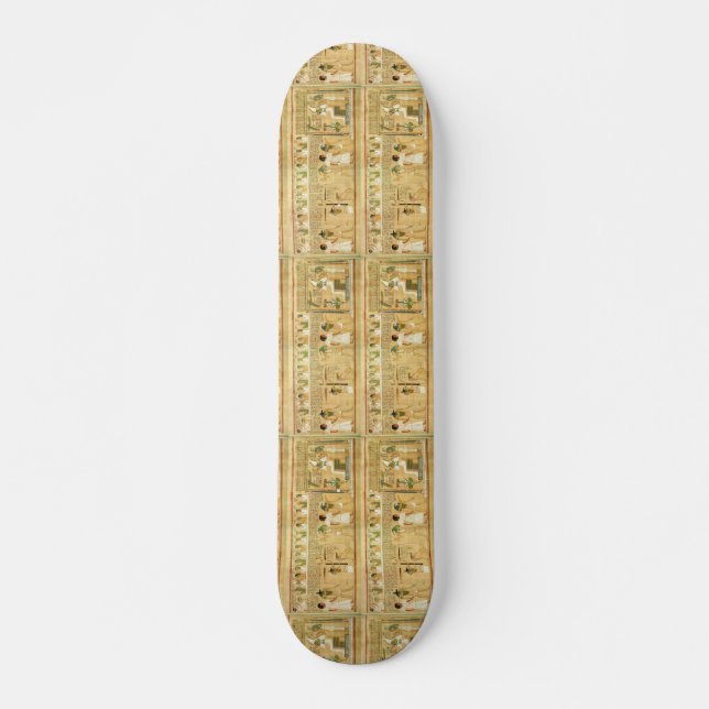 Ägypten-Hieroglyphen-Skateboard Skateboard (Vorne)