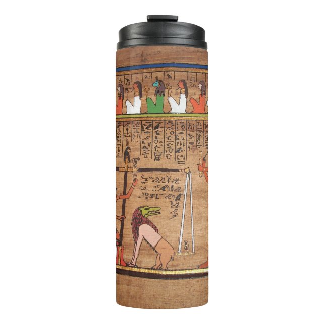 Ägypten-Hieroglyphen Thermal Tumbler Thermosbecher (Vorderseite)