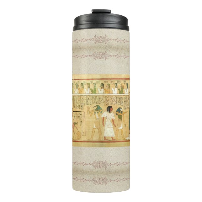 Ägypten-Hieroglyphen Thermal Tumbler Thermosbecher (Vorderseite)