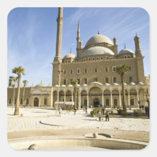 Ägypten, Kairo. Die imposante Mohammed-Ali-Moschee Quadratischer Aufkleber