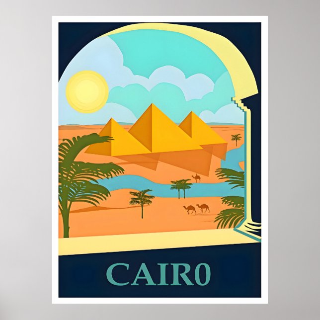 Ägypten-Kairo-Reiseplakat Poster (Vorne)