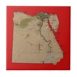 Ägypten-Kartenkachel Fliese