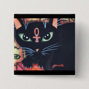 Ägypten-Katze mit Ankh Button