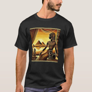 Ägypten Königin Balkon Katze Nil Sonnenuntergang P T-Shirt