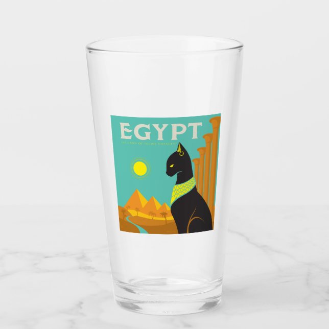 Ägypten | Land der Felinischen Royalität Glas (Vorderseite)