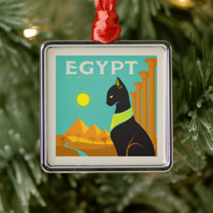 Ägypten   Land der Felinischen Royalität Ornament Aus Metall