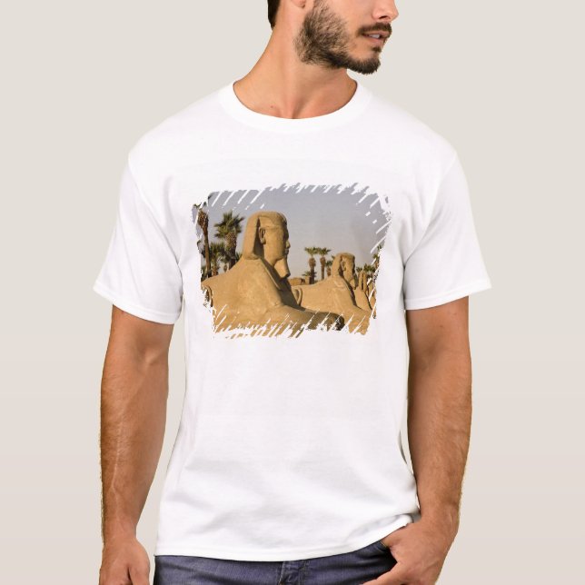 Ägypten, Luxor. Die Straße der Sphinxen führt zu T-Shirt (Vorderseite)