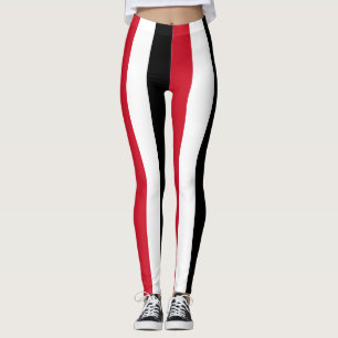 Ägypten Nationale Flaggenfarben Vertikal gestreift Leggings