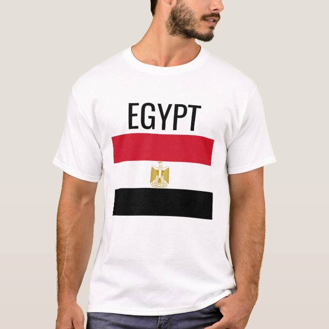 Ägypten // Nationale Weltflagge T-Shirt (Vorderseite)