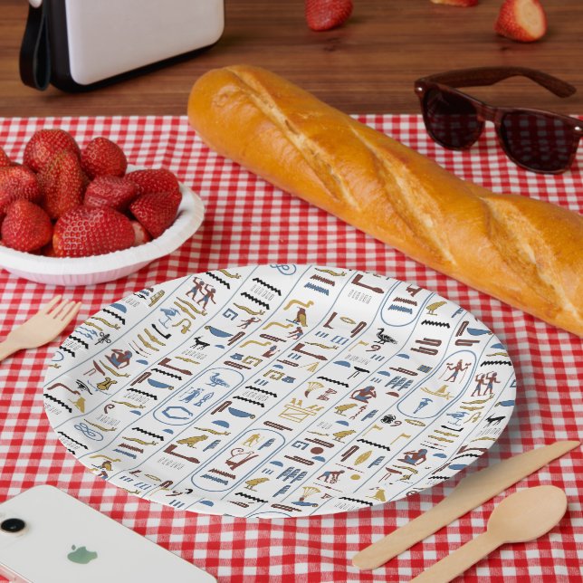 Ägypten Pharao Hieroglyphen Pappteller (Picknick)