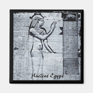 Ägypten, Philatelie-Tempel, Hieroglyphen (Kühlsc Magnet