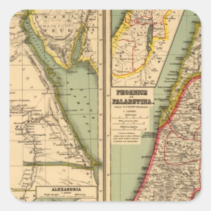 Ägypten, Phoenicia und Palästina Quadratischer Aufkleber