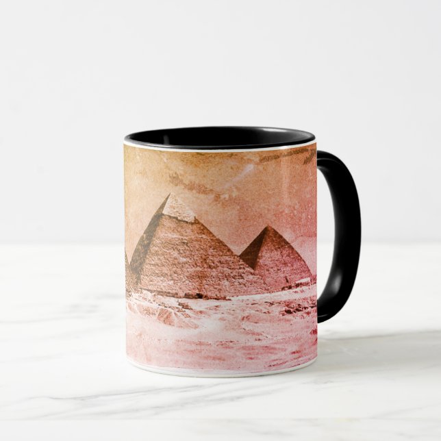 Ägypten - Pyramiden, antiker Kairo Vintager Kaffee Tasse (VorderseiteRechts)