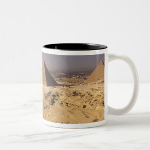 Ägypten, Pyramiden in Gizeh, Ghafre, Khufu, Menka Zweifarbige Tasse