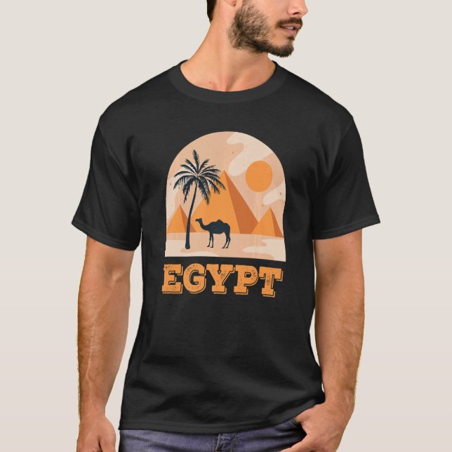 Ägypten Pyramiden Kamel Wüste Tier Kamel T-Shirt (Vorderseite)