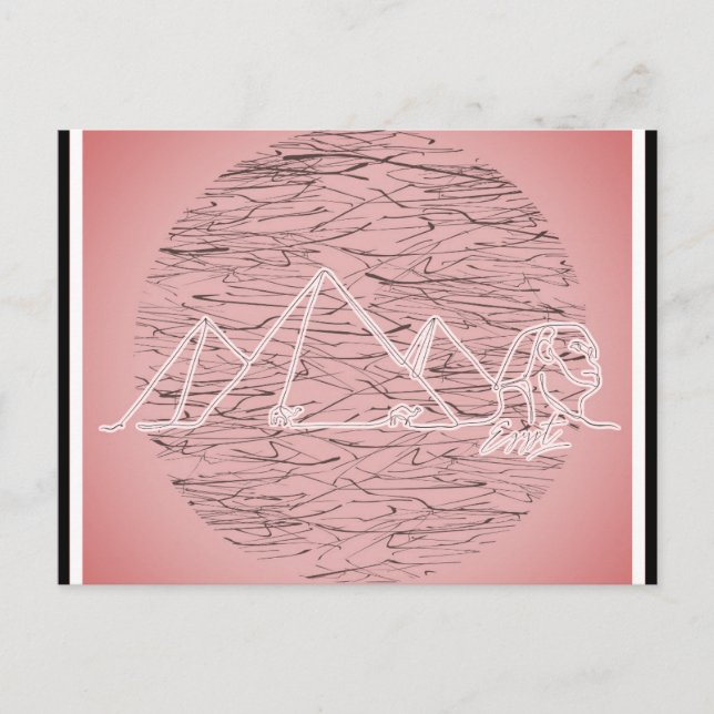 Ägypten Pyramiden Pink Travel Postkarte (Vorderseite)