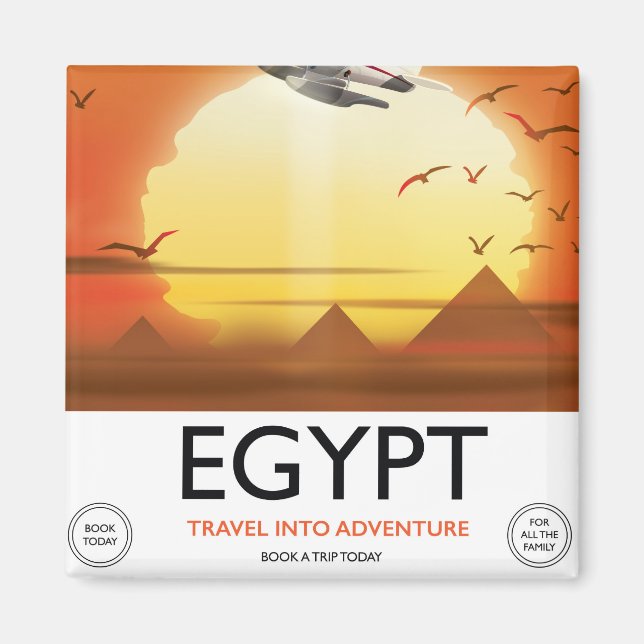 Ägypten "Reise ins Abenteuer" Magnet (Vorne)