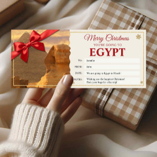 Ägypten-Reise Weihnachtsgeschenk Ticket Karte