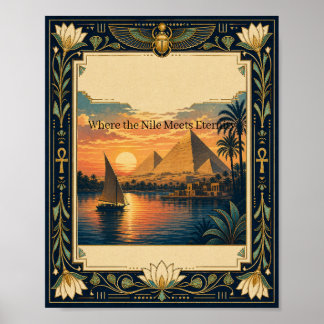 Ägypten-Reiseposter | Wo der Nil die Ewigkeit trif Poster