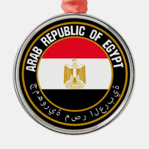 Ägypten Rundemblem Ornament Aus Metall