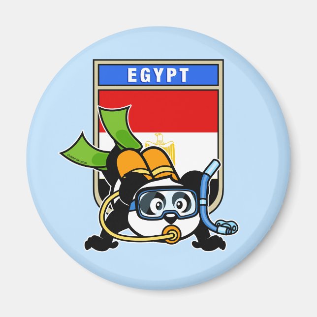 Ägypten Scuba Diving Panda Magnet (Vorne)