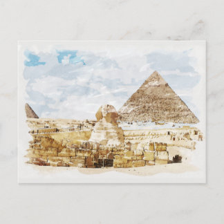 Ägypten Sphinx Gizeh Pyramids Reisen Kunstferien Postkarte