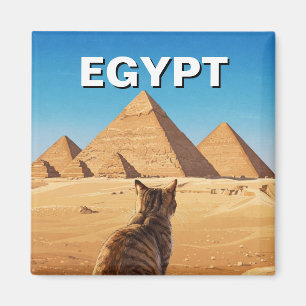 Ägypten Sphinx Pyramiden von Gizeh Cat Magnet