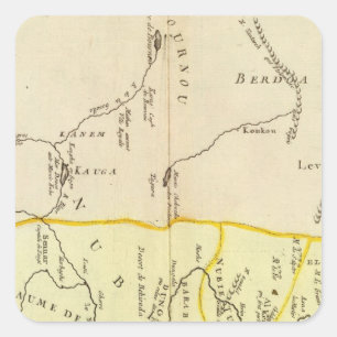 Ägypten, Sudan Quadratischer Aufkleber