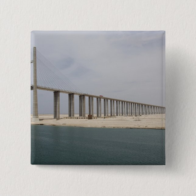 Ägypten, Suez Canal. Friedensbrücke aka Peace Button (Vorderseite)