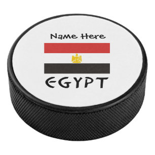 Ägypten und Ägyptische Flagge Personalisiert  Eishockey Puck