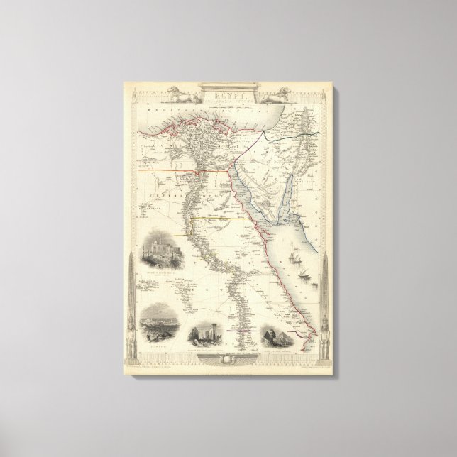 Ägypten und Arabien Petraea Leinwanddruck (Vorderseite)