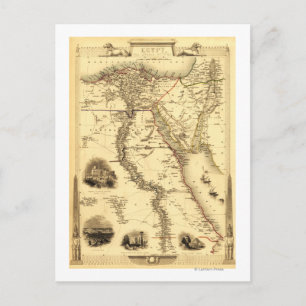 Ägypten und ArabienPanoramakarteÄgypten Postkarte