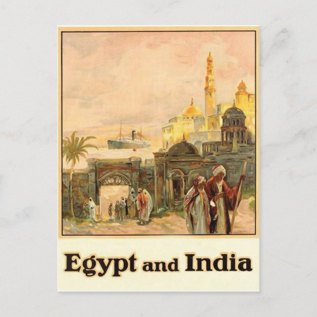 Ägypten und Indien, Jahrgänge Postkarte (Vorderseite)