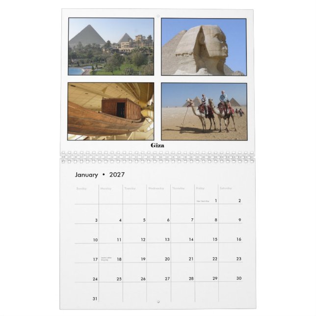 Ägypten und Jordanien Kalender (Jan 2027)