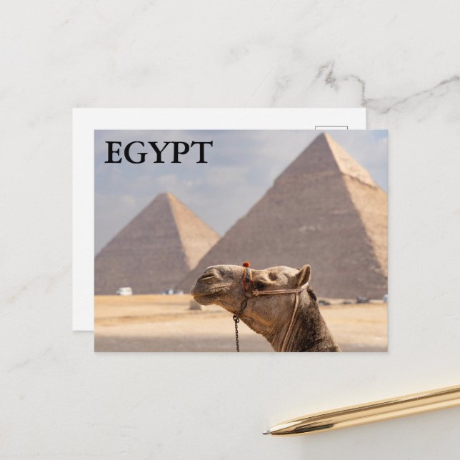 Ägypten Vintage Flugreisewerbung Postkarte (Vorderseite/Rückseite Beispiel)