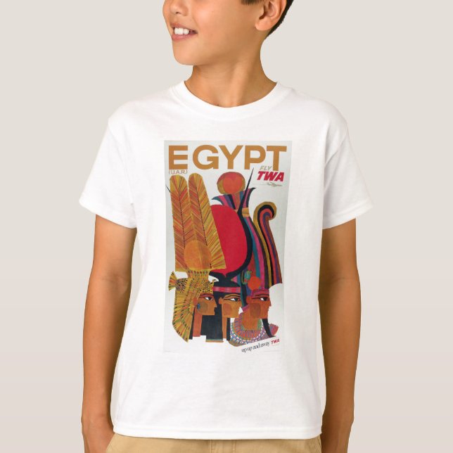 Ägypten Vintage Luftreise Alte Kultur Tourismus T-Shirt (Vorderseite)